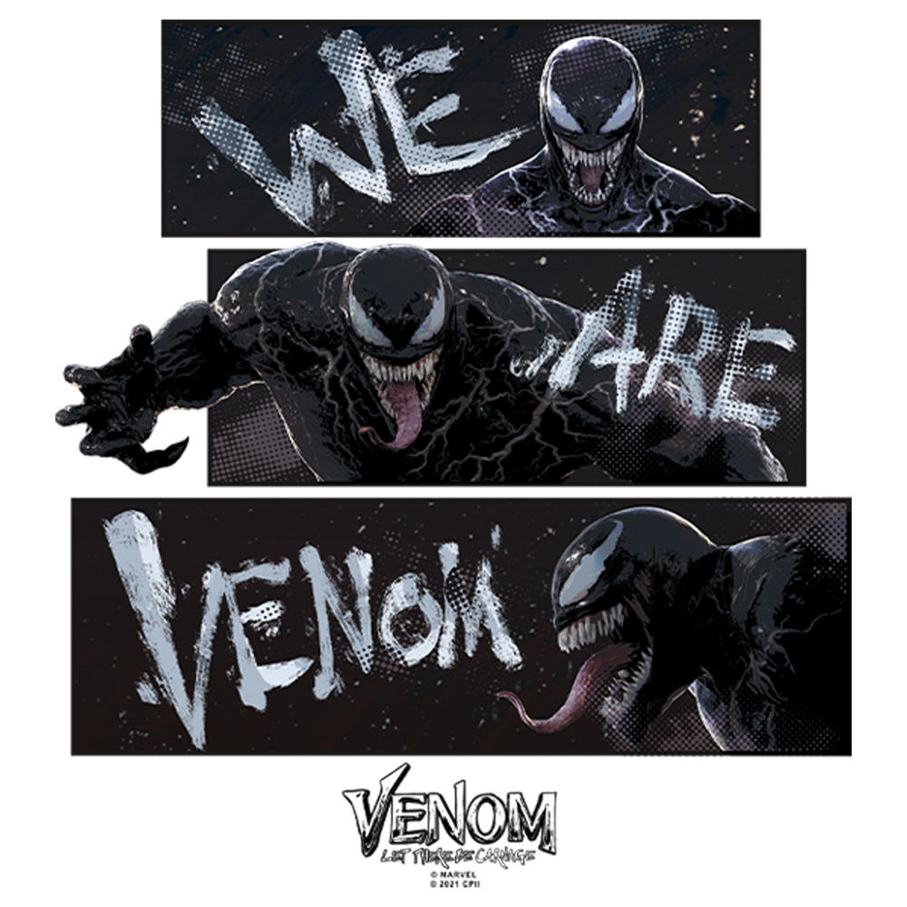 Marvel Men's Marvel Venom: Let There be Carnage We are Venom Comic  Graphic Tee