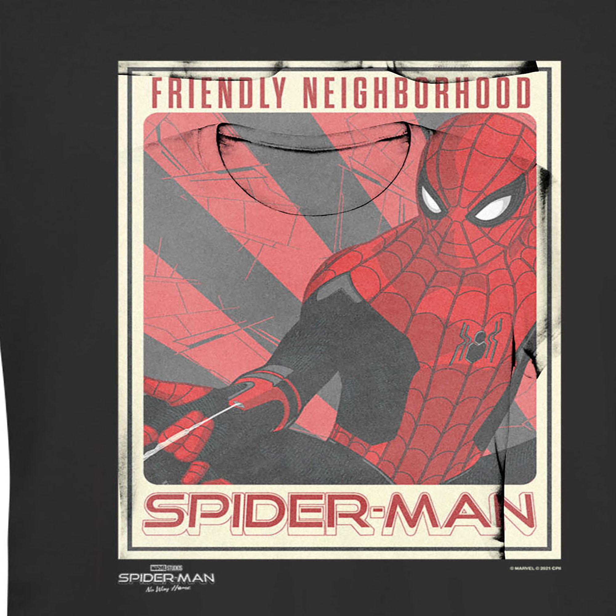 Marvel Junior's Marvel Spider-Man: No Way Home Friendly Neighborhood Poster  Graphic Tee