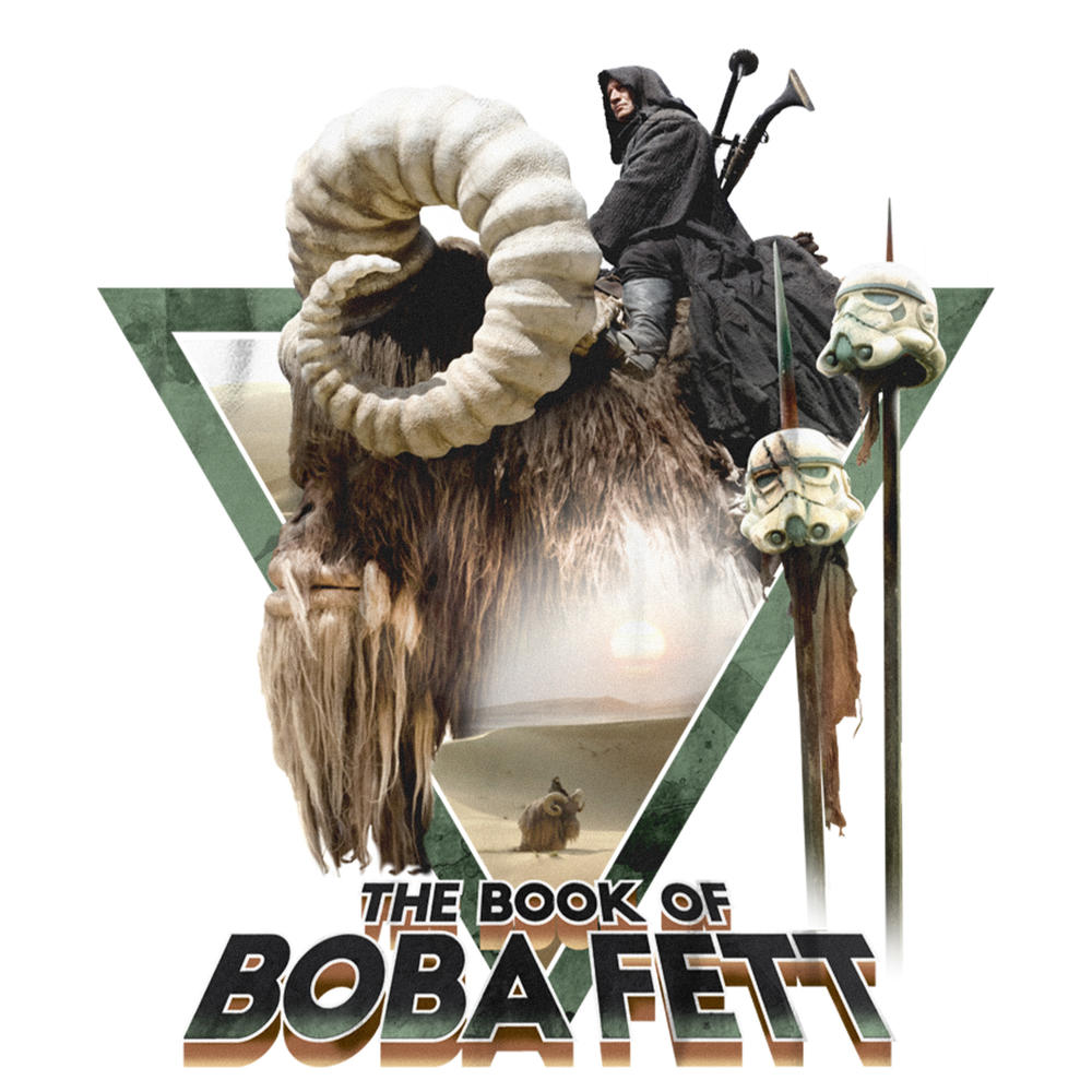 Boy's Star Wars: The Book of Boba Fett Bantha Ride Boba Graphic Tee