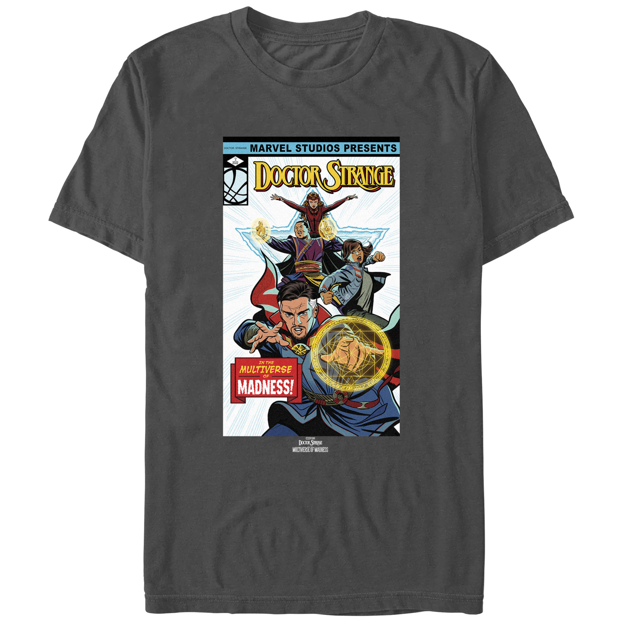 Marvel Men's Marvel Doctor Strange in the Multiverse of Madness Comic Cover  Graphic Tee