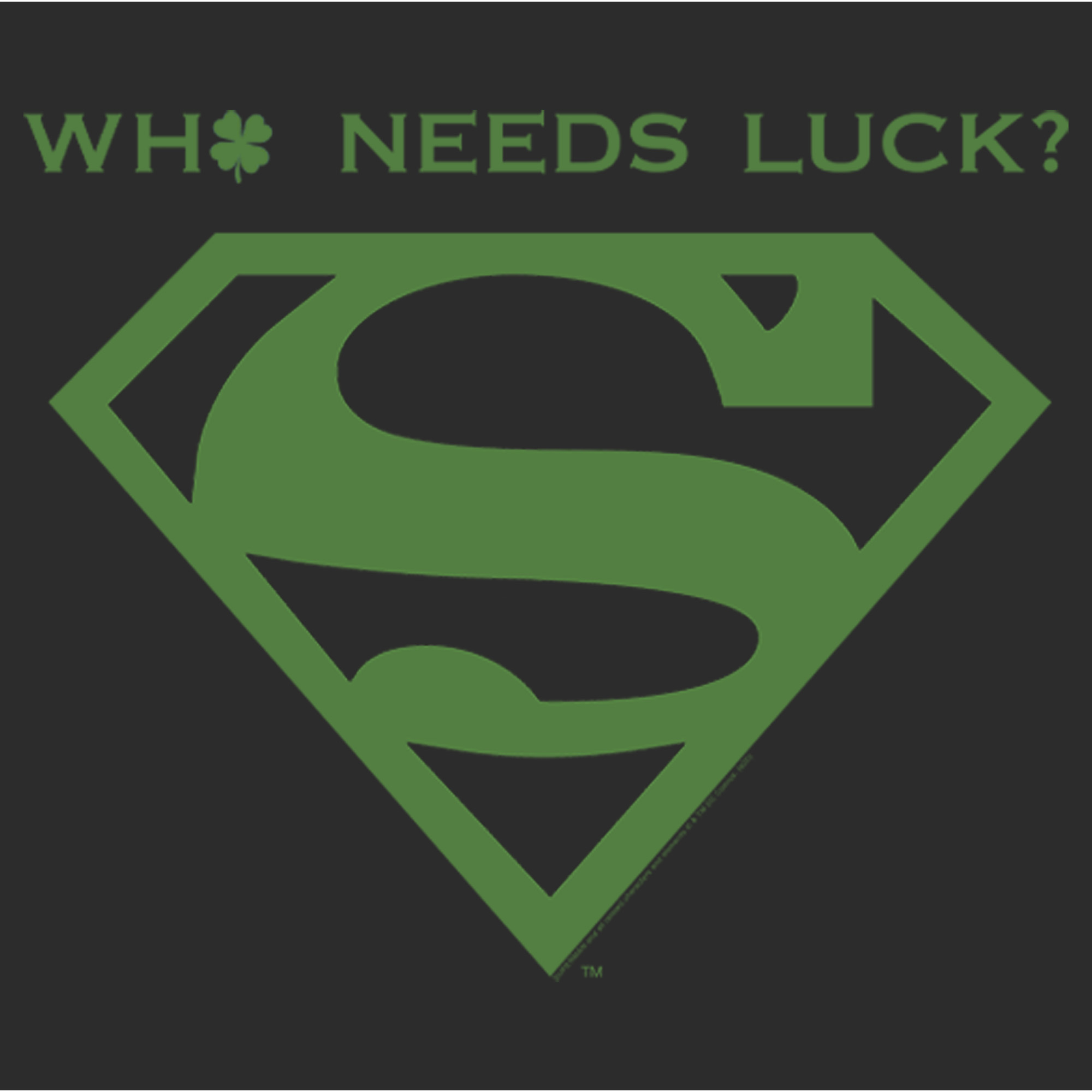DC Comics Women's Superman St. Patrick's Day Who Needs Luck?  Graphic T-Shirt