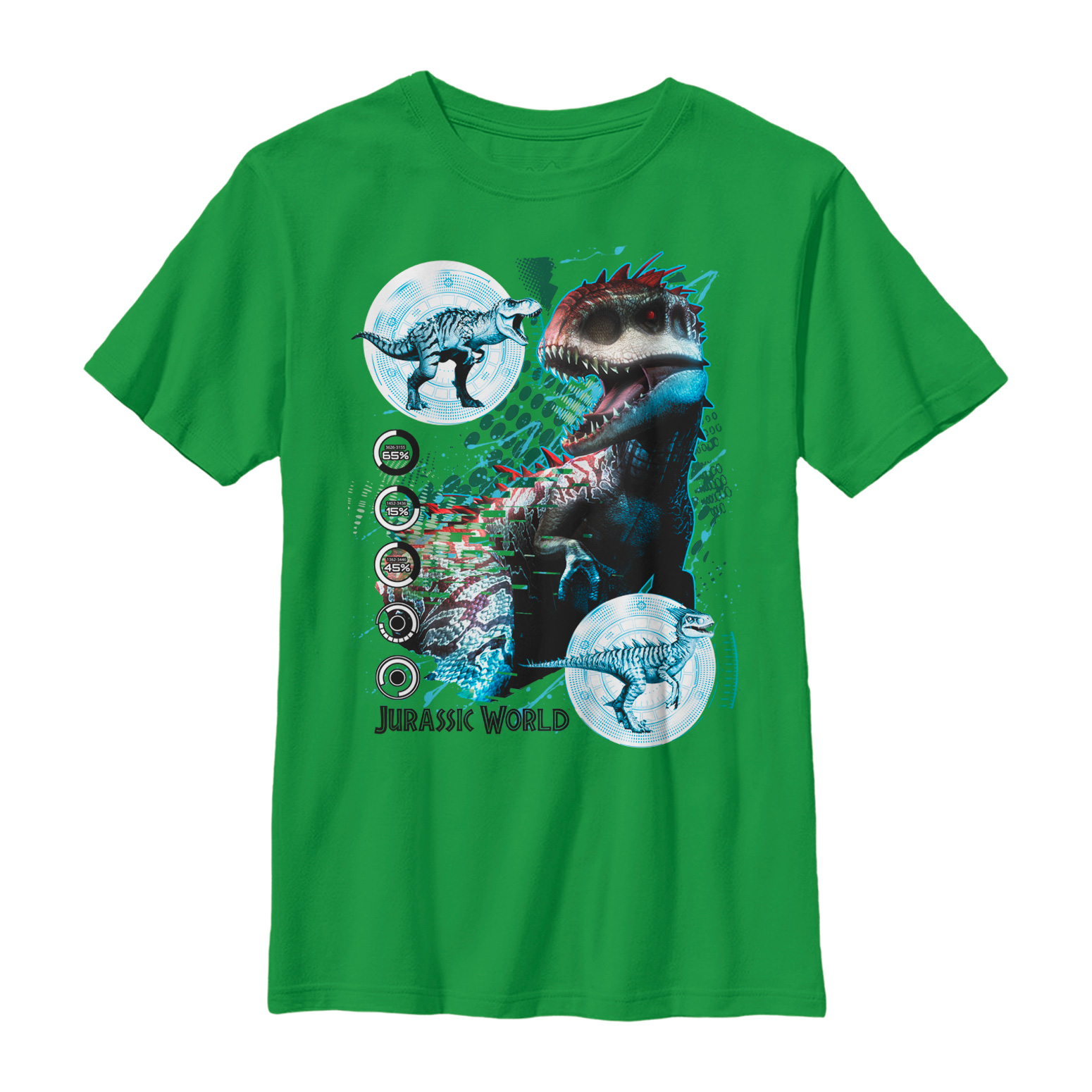 Universal Studios Boy's Jurassic World Indominus Rex Statistics  Graphic T-Shirt