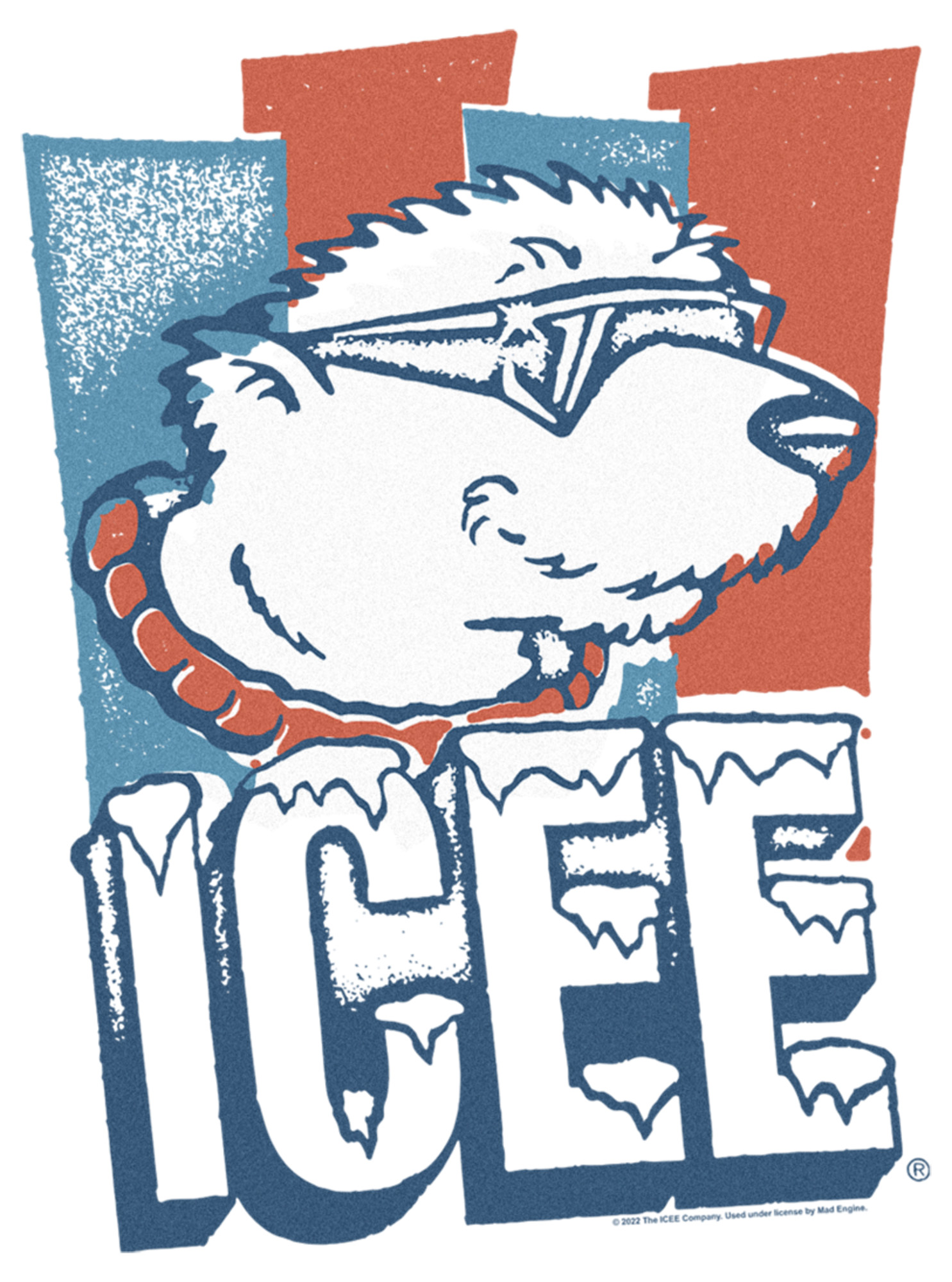 Icee Men's ICEE Bear Retro Logo  Graphic Tee