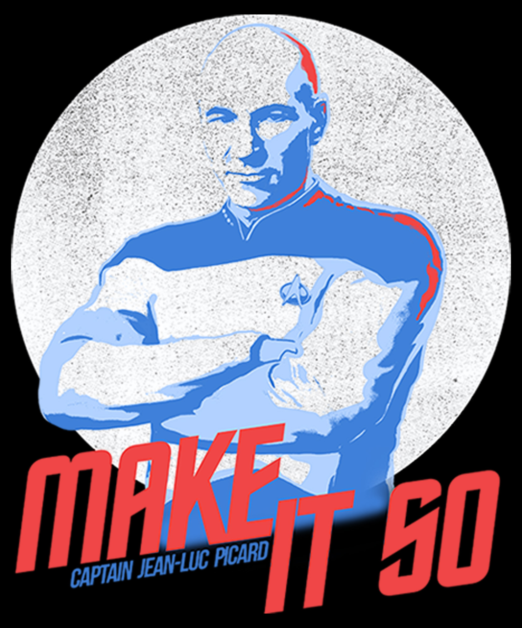 Star Trek: The Next Generation Men's Star Trek: The Next Generation Captain Jean Luc Picard Make It So  Pull Over Hoodie
