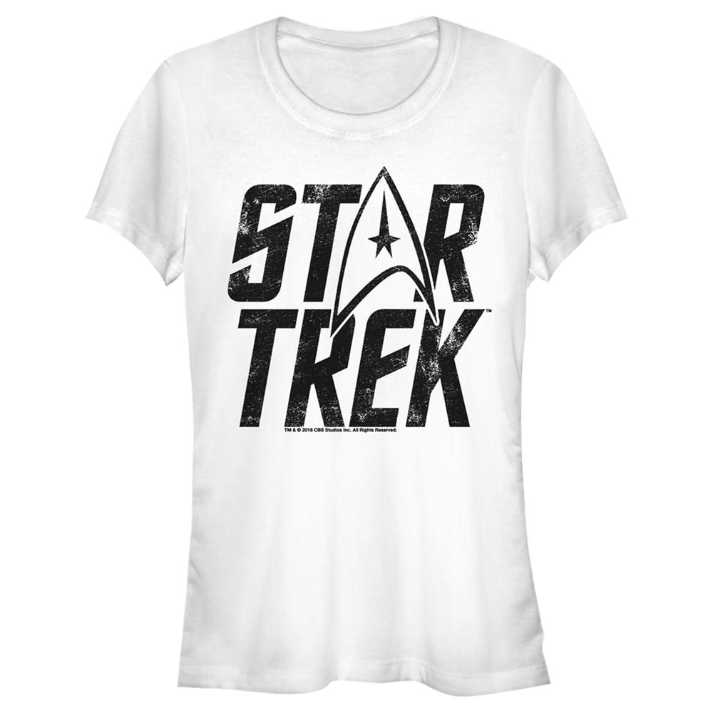 Star Trek: The Original Series Junior's Star Trek: The Original Series Distressed Logo  Graphic Tee