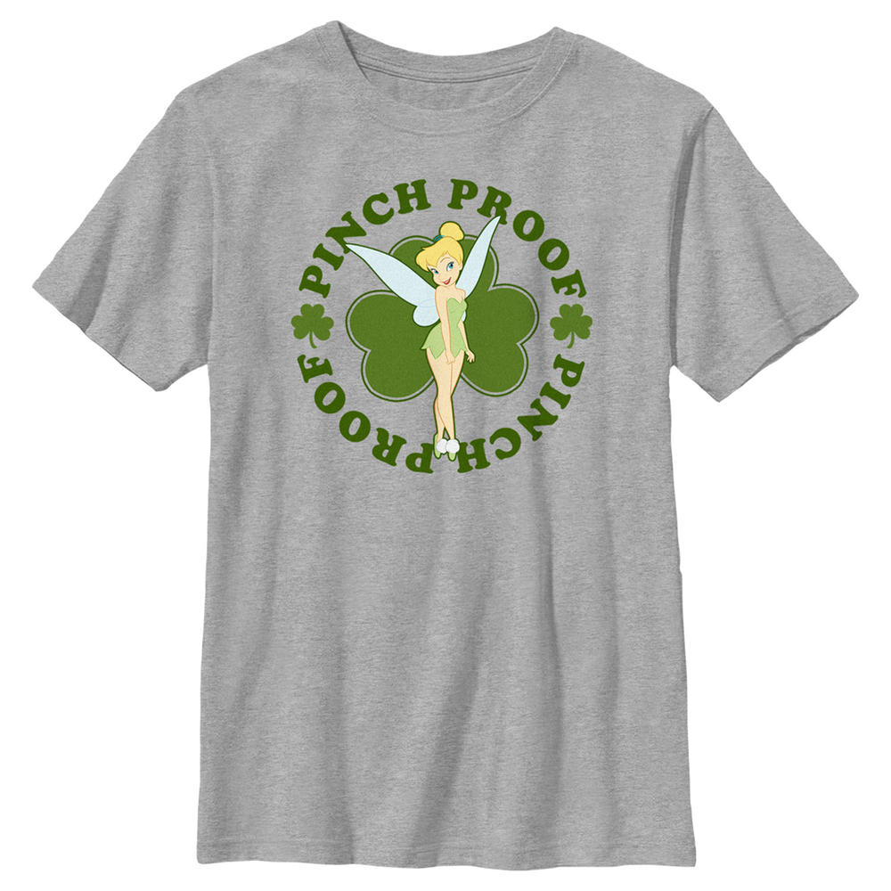 Peter Pan Boy's Peter Pan St. Patrick's Day Pinch Proof Tinkerbell  Graphic Tee
