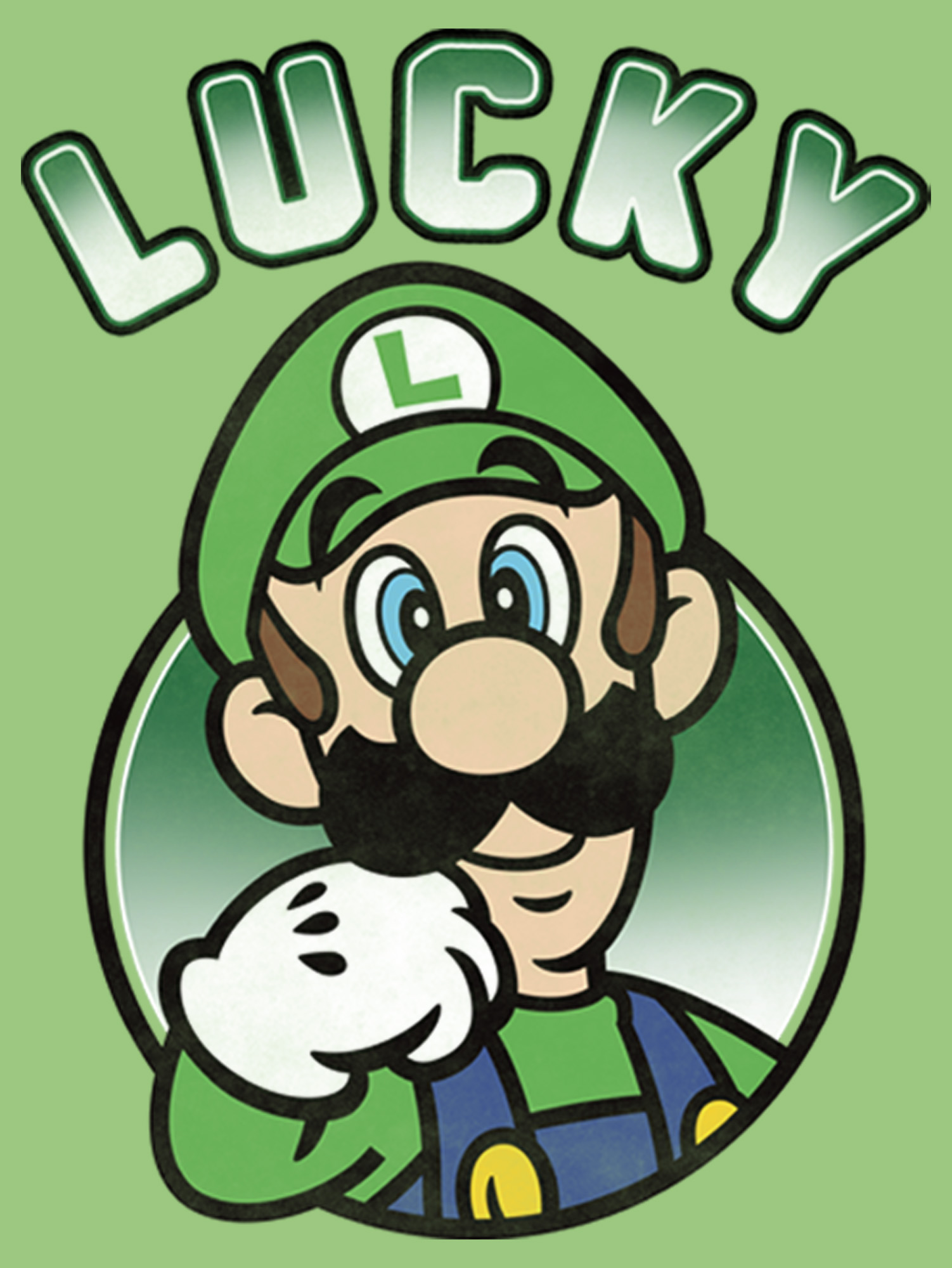 Nintendo Girl's Nintendo Super Mario St. Patrick's Day Lucky Luigi Retro  Graphic Tee