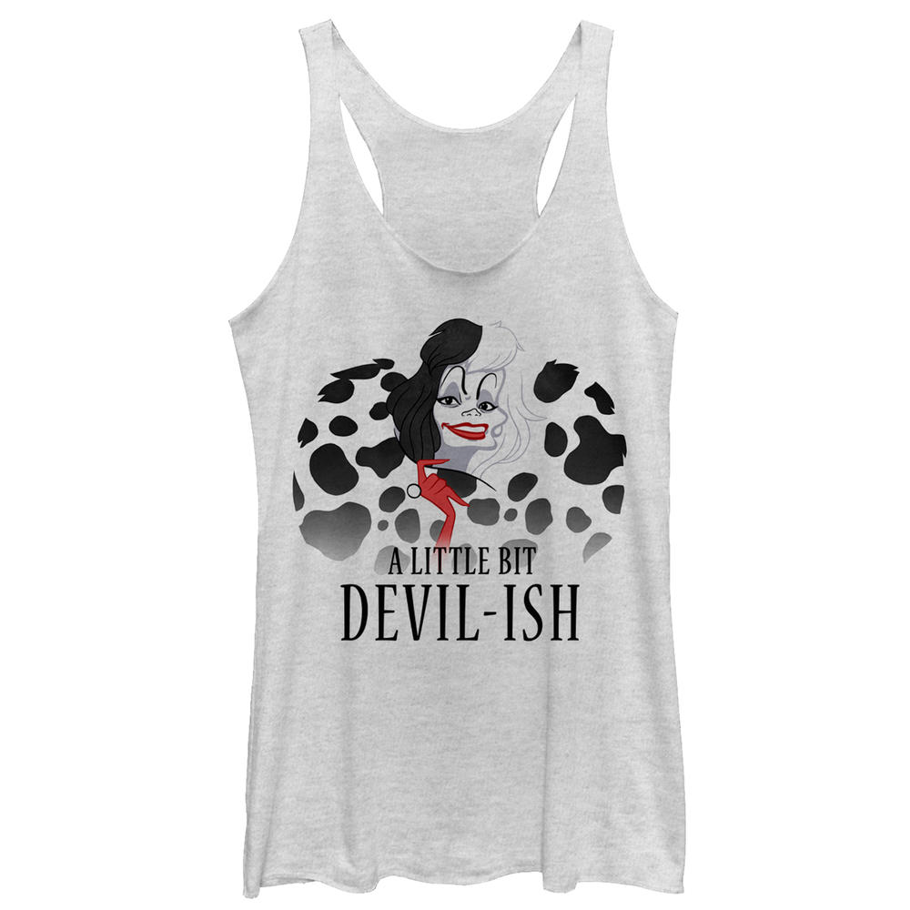 One Hundred and One Dalmatians Women's One Hundred and One Dalmatians Cruella Devilish  Racerback Tank Top