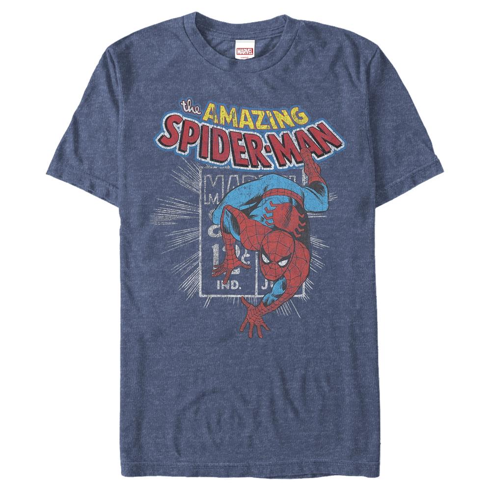Marvel Men's Marvel Spider-Man Comic Book Cent  Graphic T-Shirt