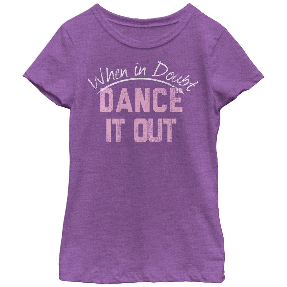 Chin-Up Apparel Girl's CHIN UP When in Doubt Dance it Out  Graphic Tee
