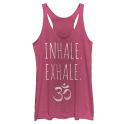 Chin-Up Apparel Women's CHIN UP Inhale Exhale Yoga  Racerback Tank Top