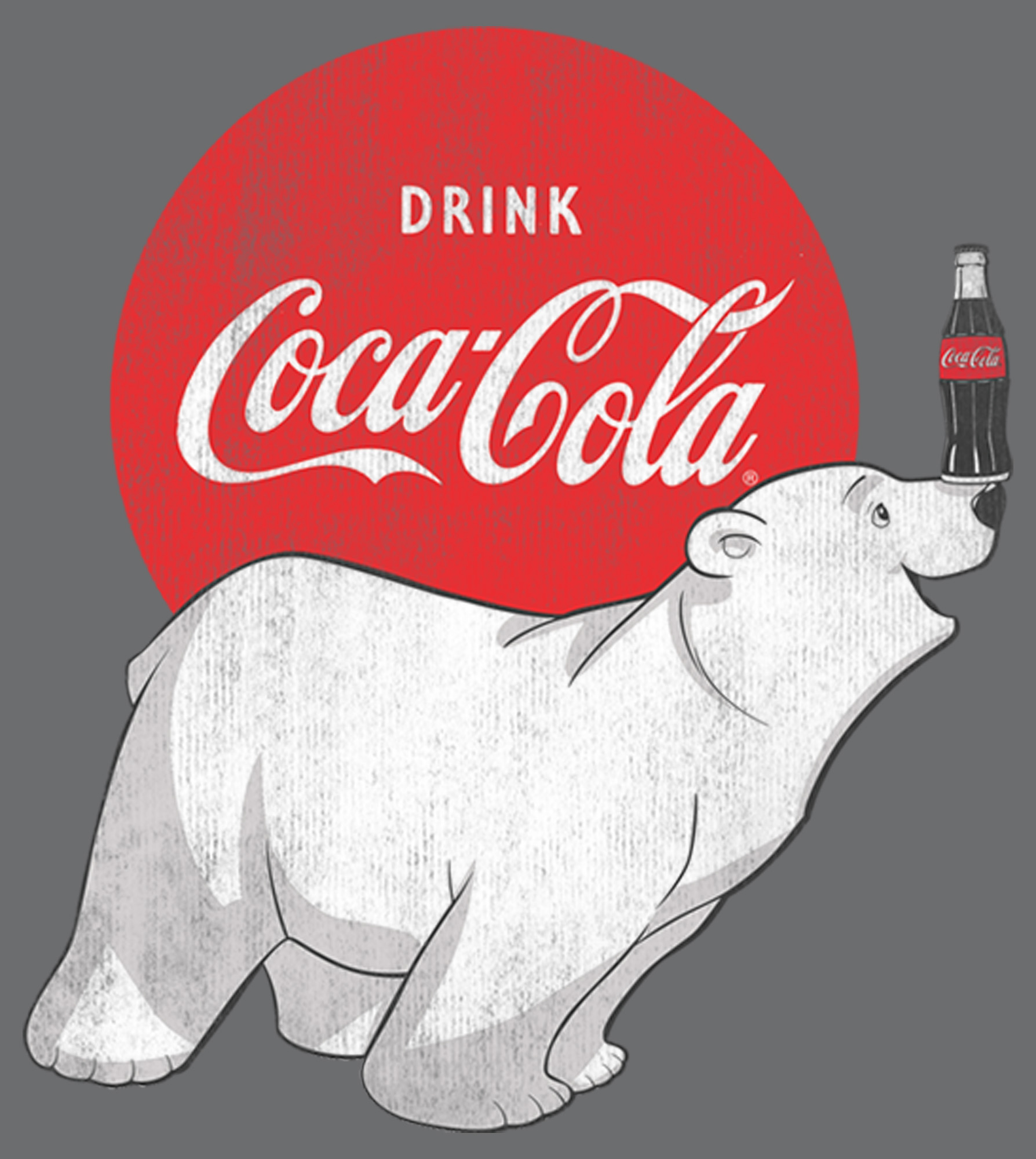 Coca-Cola Men's Coca Cola Polar Bear  Pull Over Hoodie