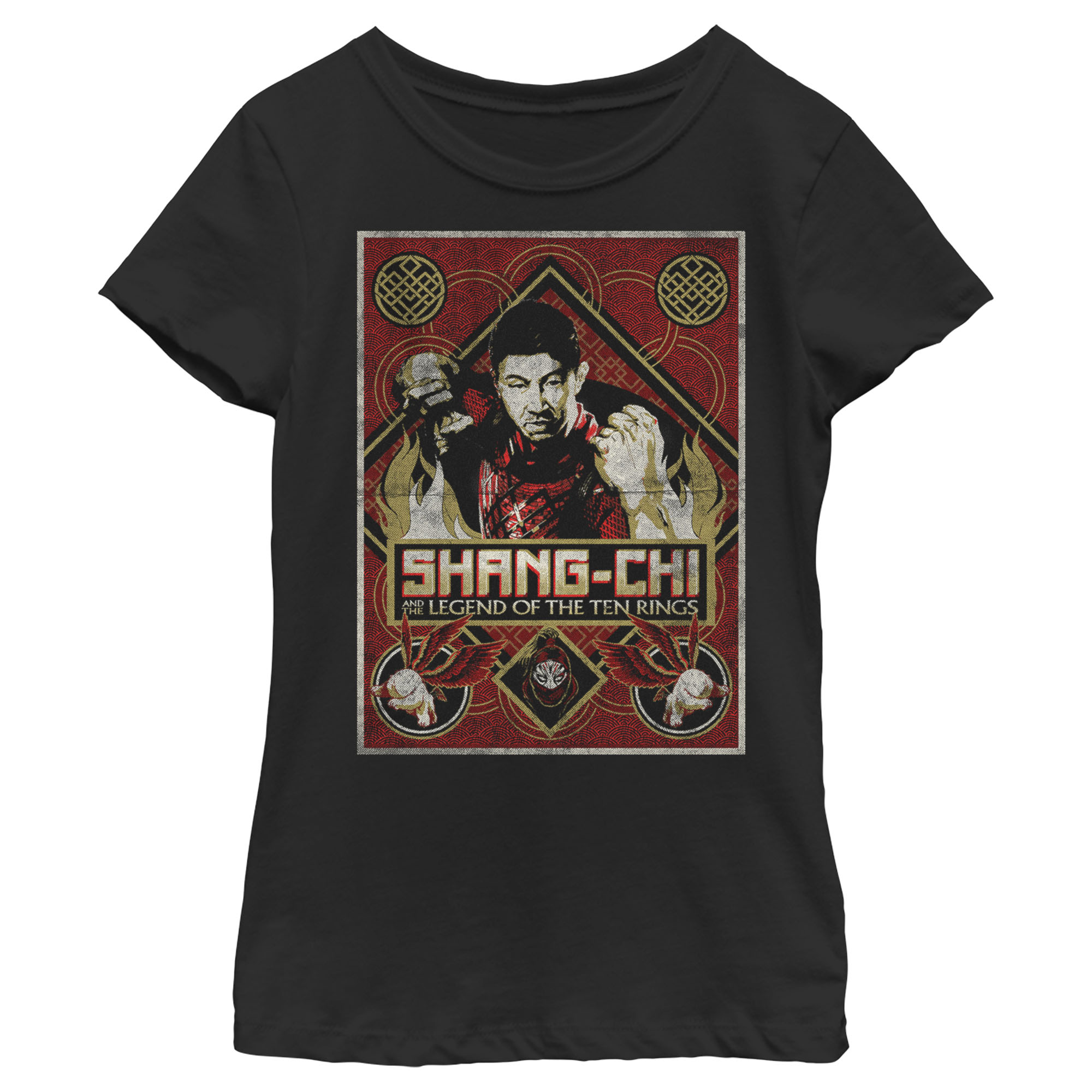 Marvel Girl's Marvel Shang-Chi and the Legend of the Ten Rings Distressed Poster  Graphic Tee