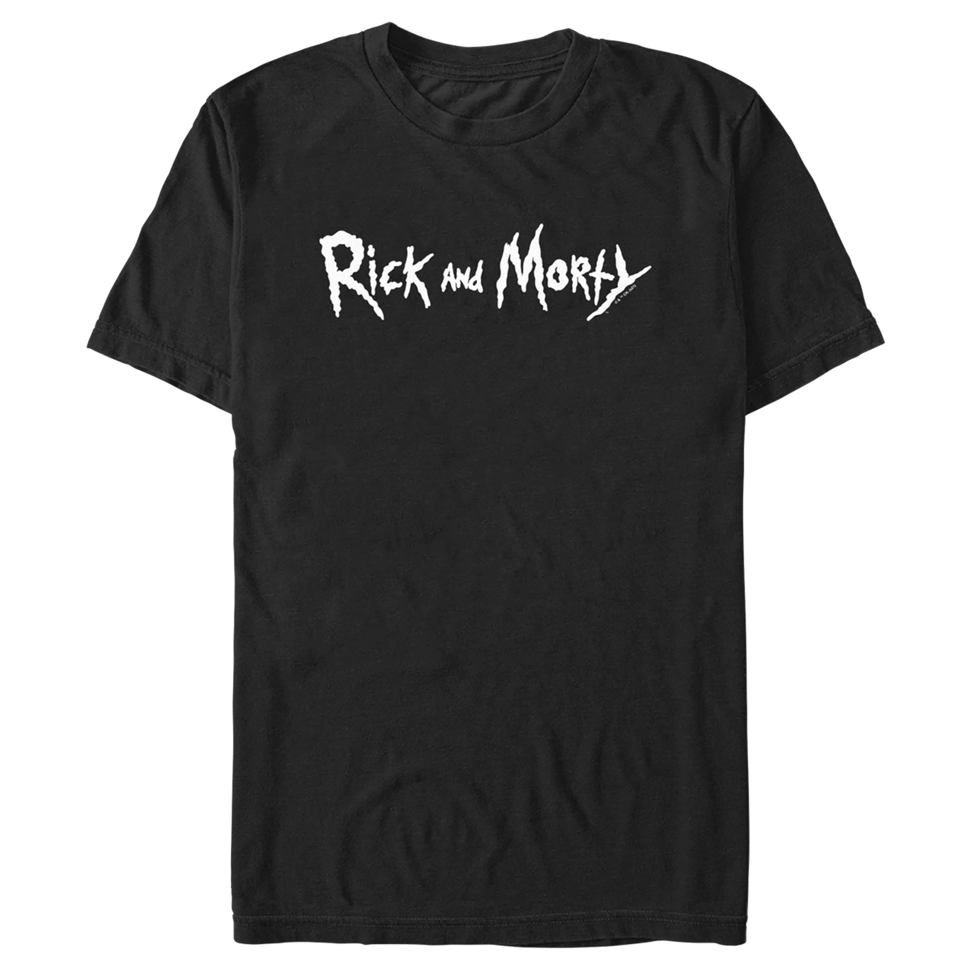 Rick and Morty Men's Rick And Morty White Logo Graphic T-Shirt