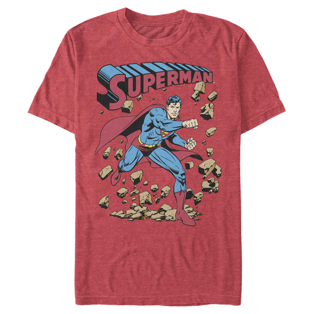 DC Comics Men's Superman Hero Break Barriers  Graphic Tee