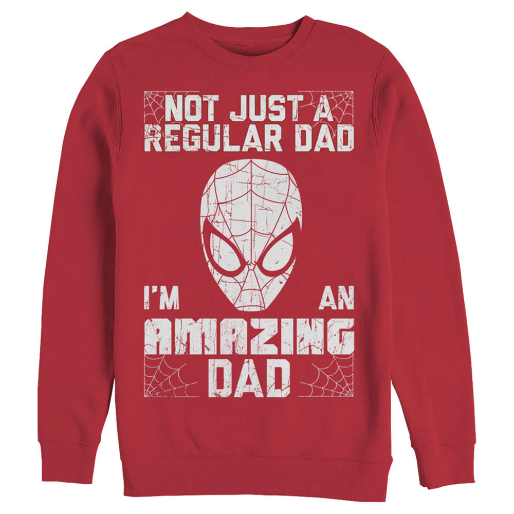 Marvel Men's Marvel Spider-Man Not Just a Regular Dad I'm an Amazing Dad  Sweatshirt