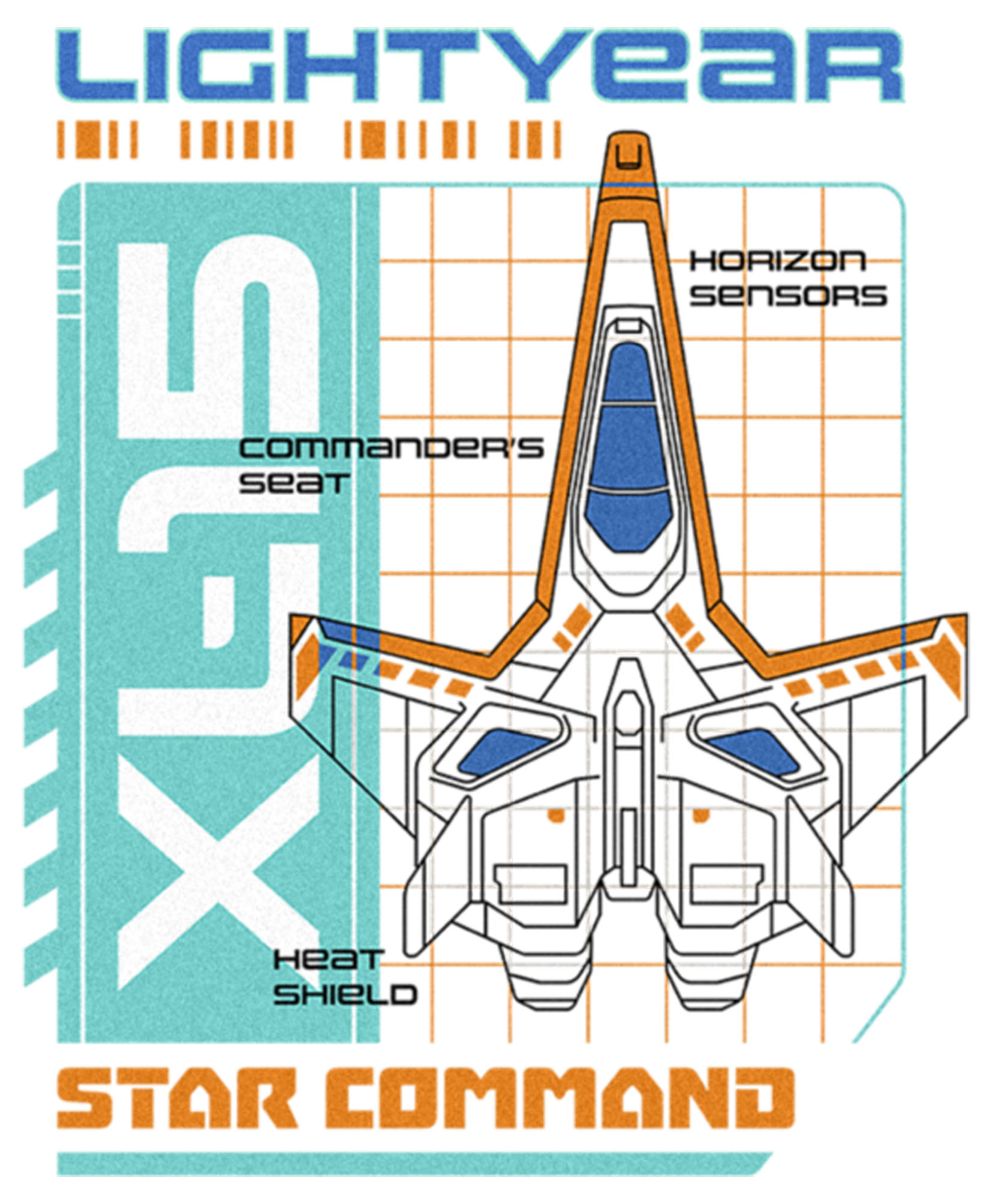 Men's Lightyear XL-15 Spaceship Blueprints Sweatshirt