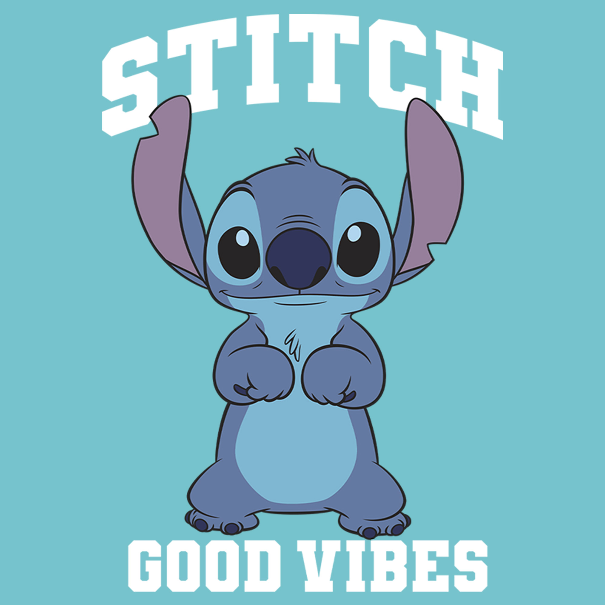 Girl's Lilo & Stitch Good Vibes Only Stitch Graphic Tee