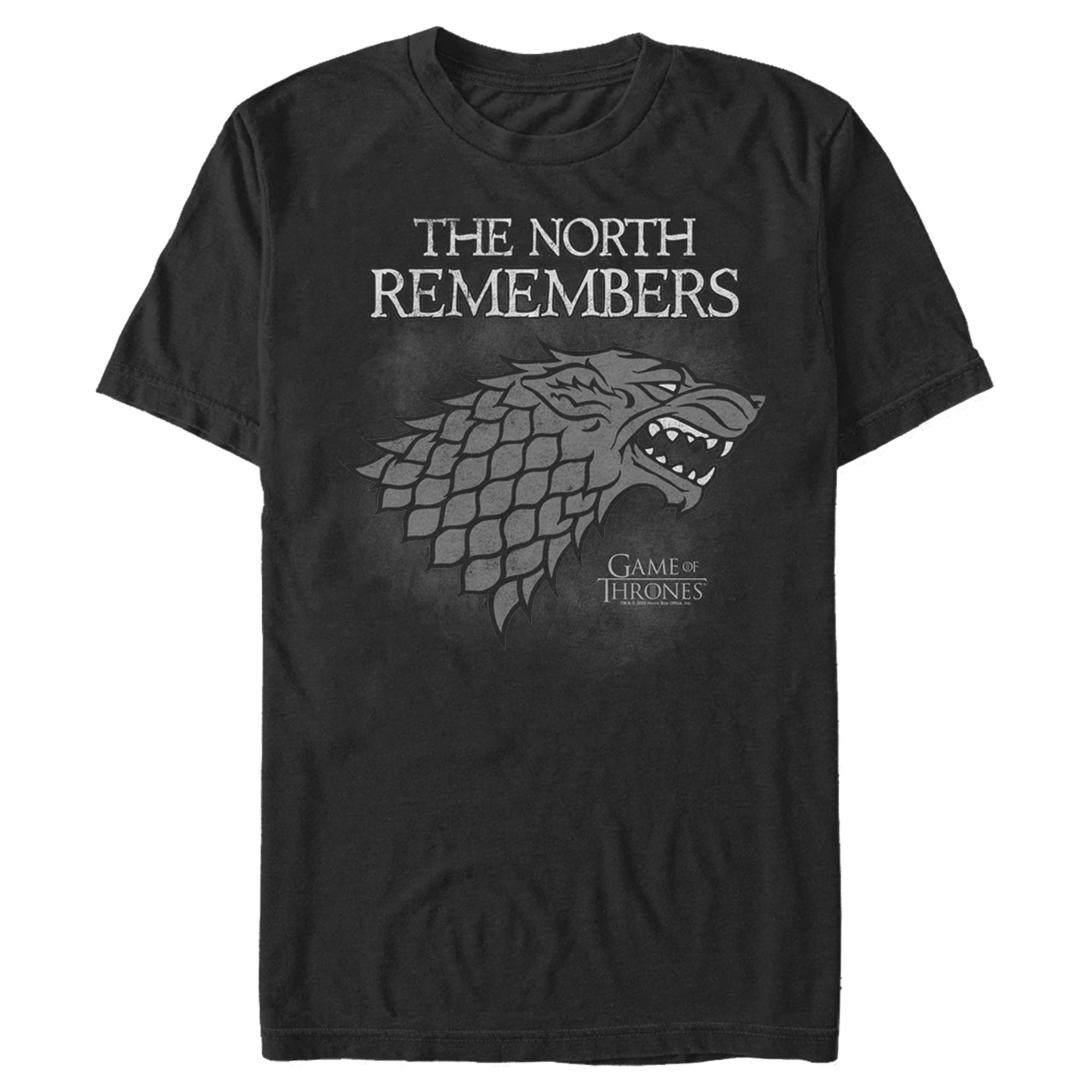 Game of Thrones Men's Game of Thrones North Remembers Direwolf  Graphic T-Shirt