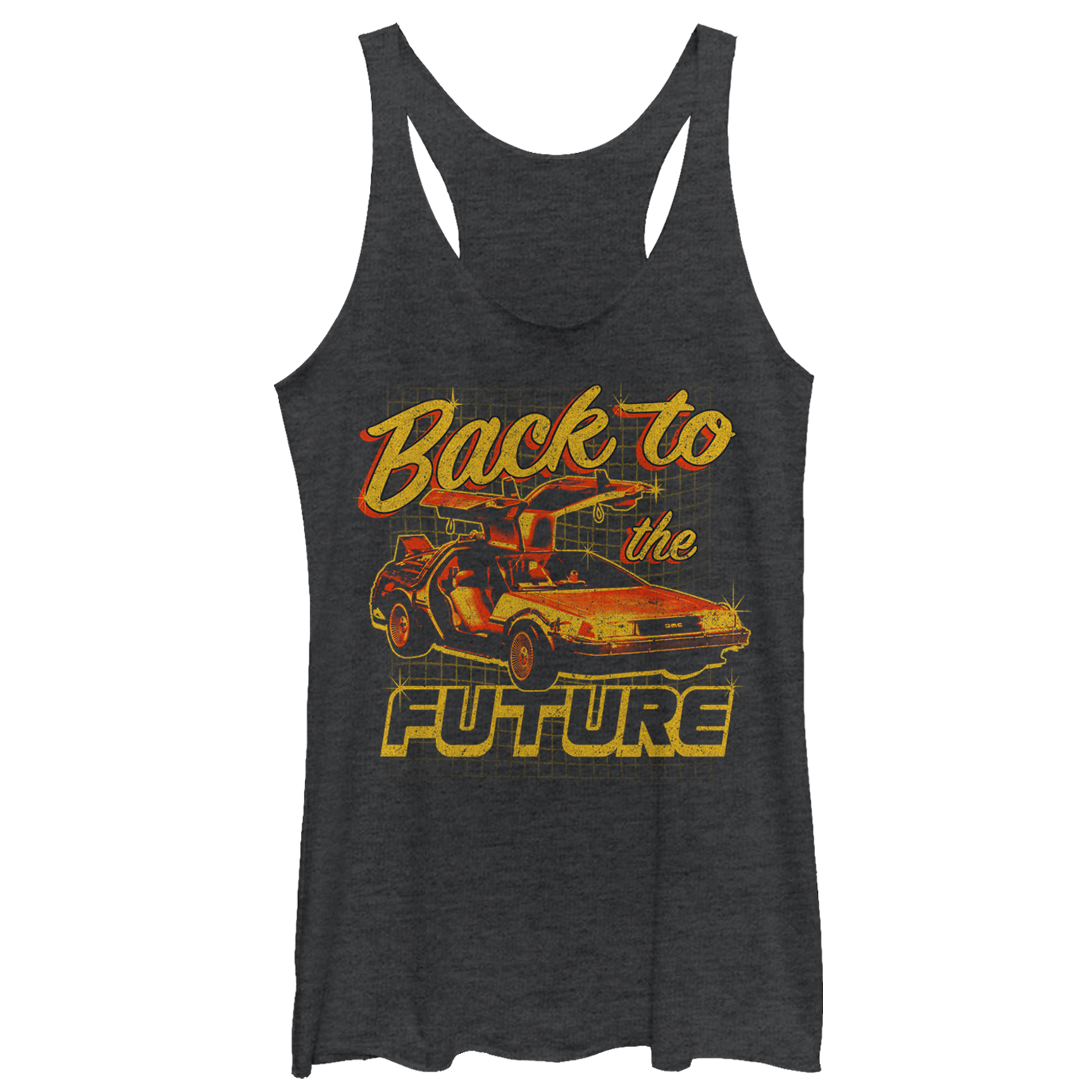 Back To The Future Women's Back to the Future DeLorean Schematic Print  Racerback Tank Top