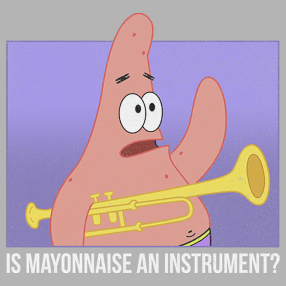 Patrick Instrument Inside Nickelodeon Men's SpongeBob SquarePants Patrick Mayonnaise Instrument ...
