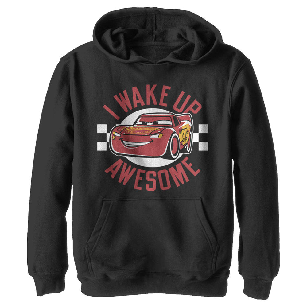 Cars Boy's Cars Lightning McQueen Wake Up Awesome  Pull Over Hoodie