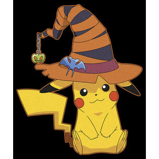 Junior's Pokemon Halloween Pikachu Witch Hat Graphic T-Shirt