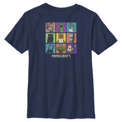 Minecraft Boy's Minecraft Character Boxes  Graphic T-Shirt