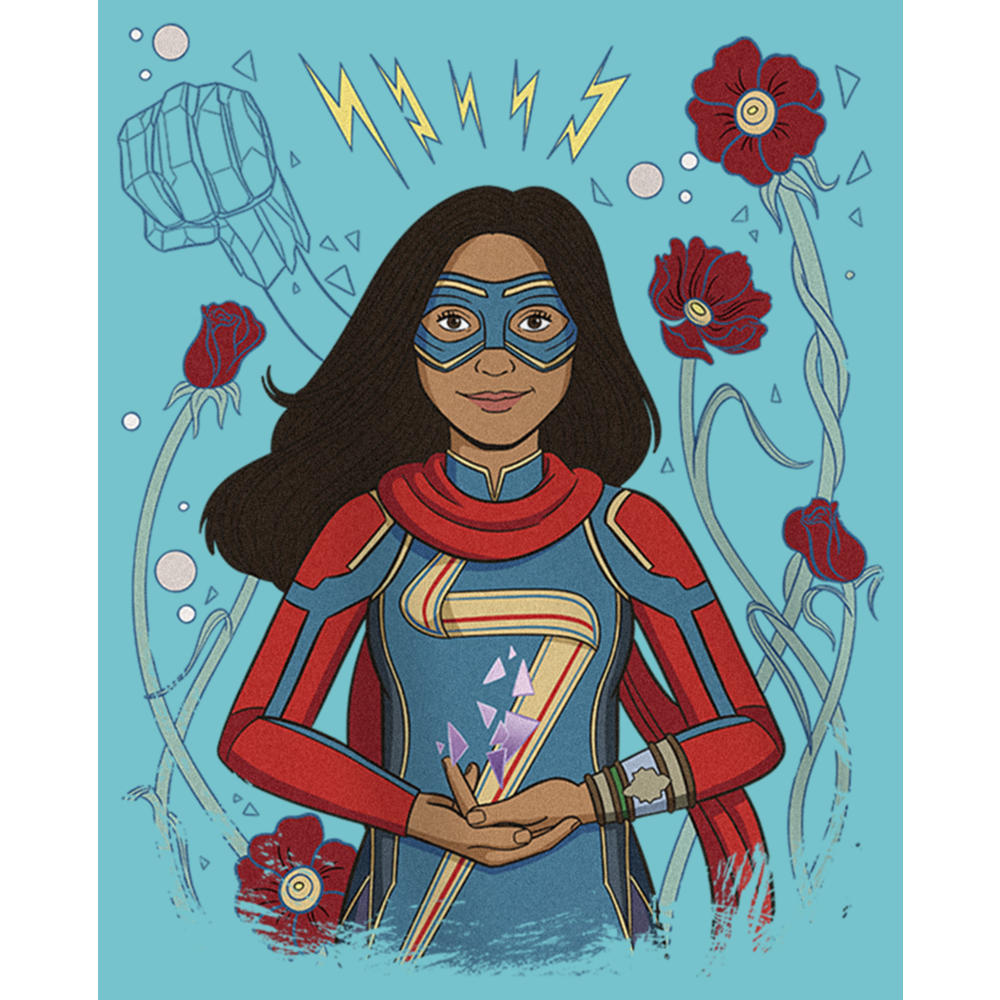 Marvel: Ms. Marvel Girl's Marvel: Ms. Marvel Kamala Khan Powers Graphic Tee