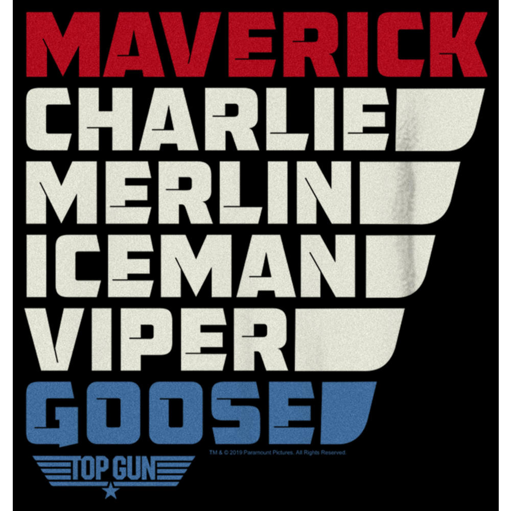 Top Gun Boy's Top Gun Character Name Stack Graphic Tee