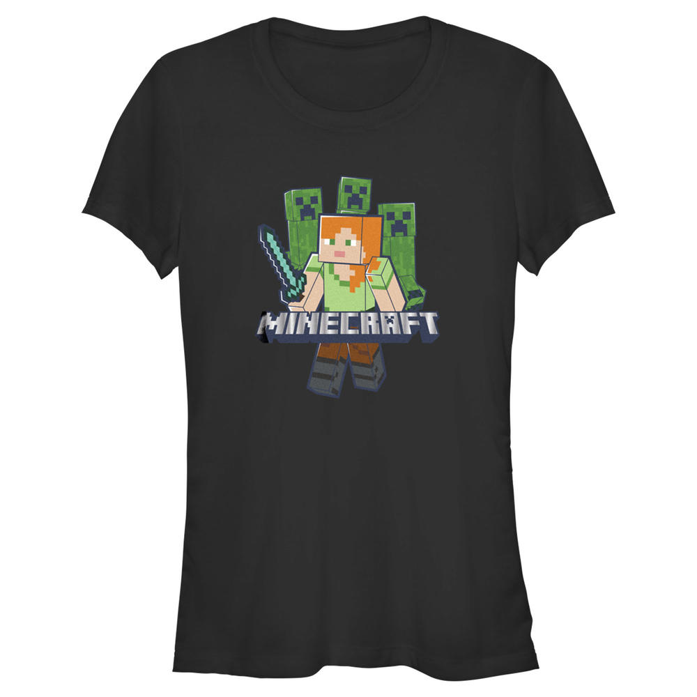 Minecraft Junior's Minecraft Alex and Creepers  Graphic T-Shirt