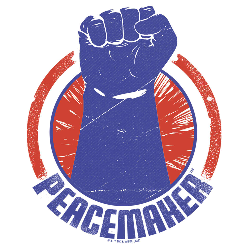Peacemaker Women's Peacemaker Blue Fist Circle Graphic Tee