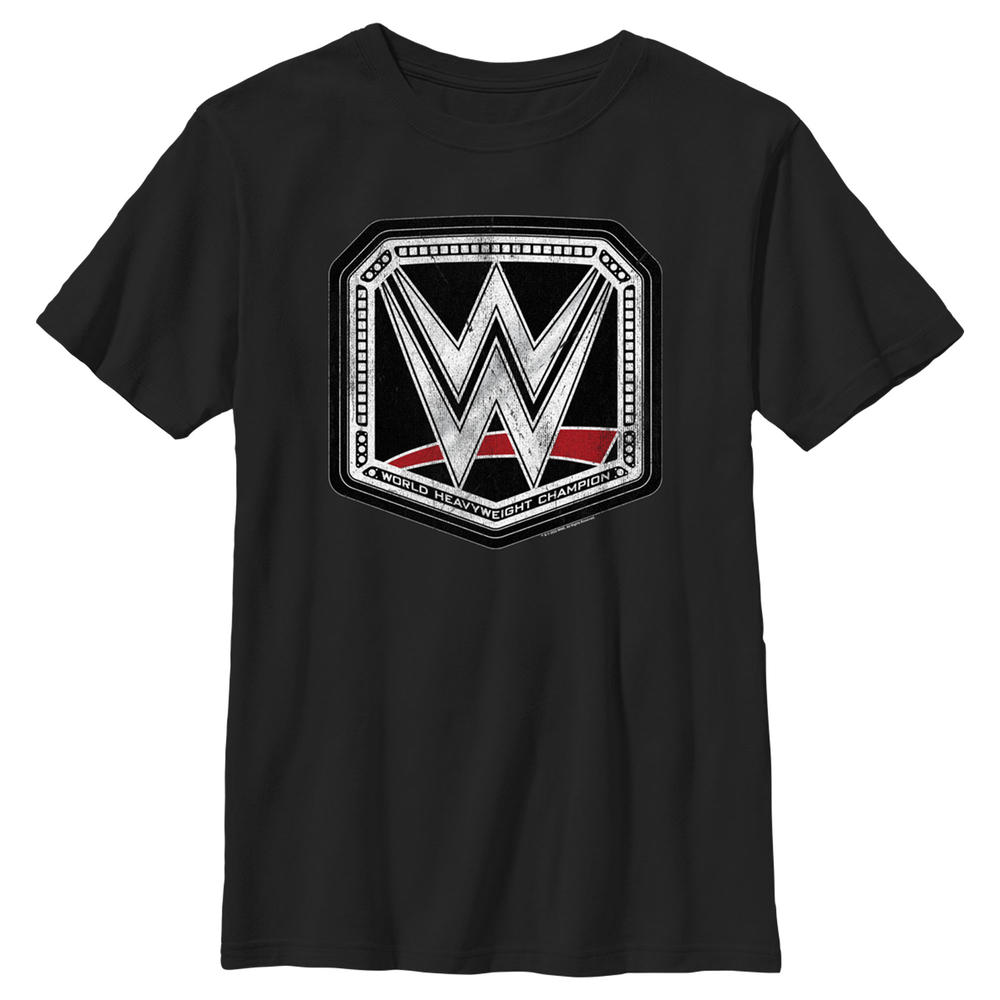 WWE Boy's WWE World Heavyweight Champion Logo  Graphic T-Shirt