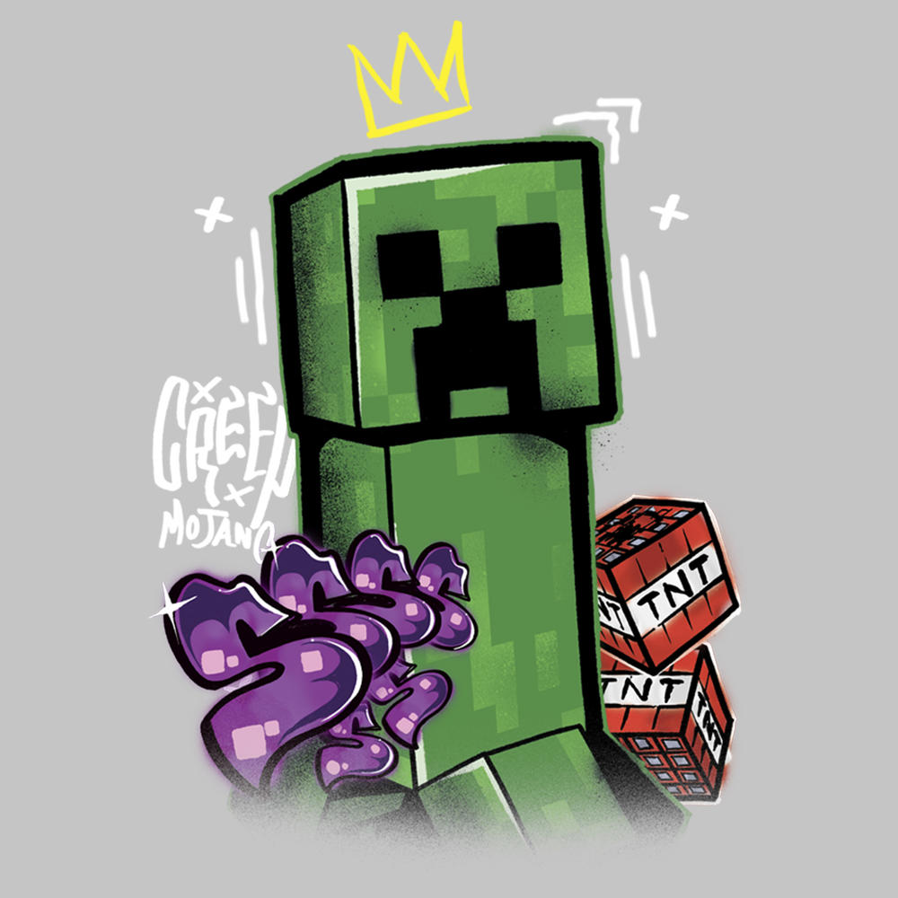 Minecraft Junior's Minecraft Creeper King  Graphic Tee