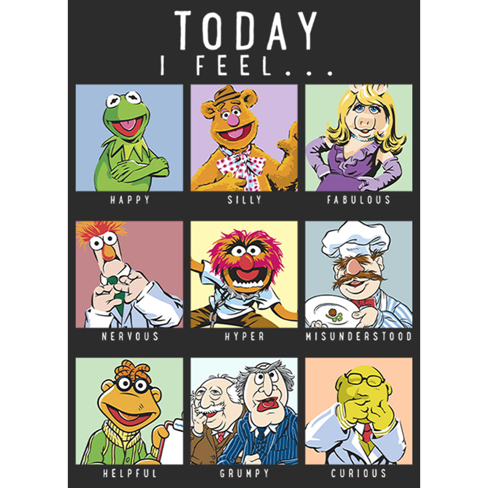 Muppet Graphics The Muppets Women's The Muppets Mood Chart Graphic Tee