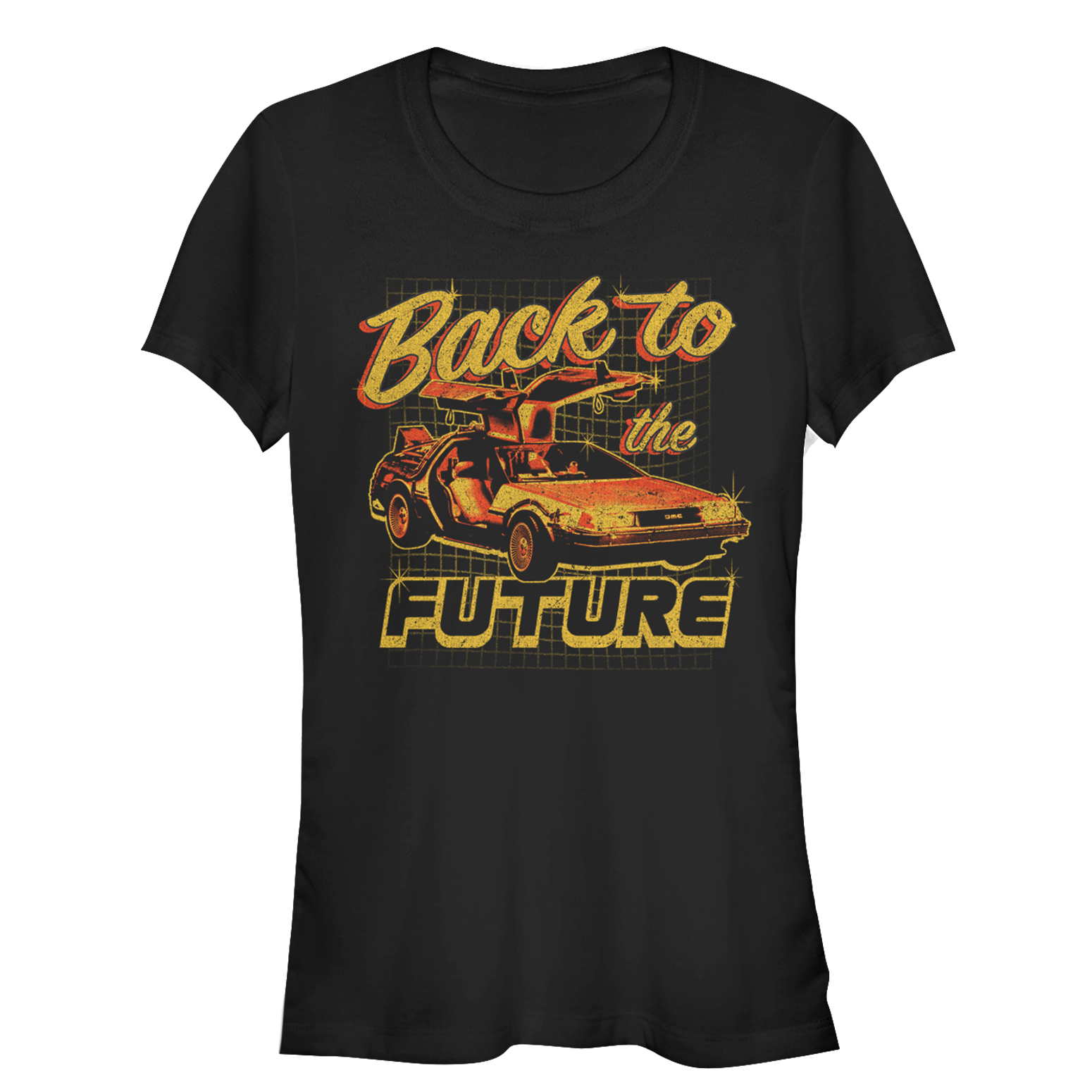 Back To The Future Junior's Back to the Future DeLorean Schematic Print  Graphic T-Shirt