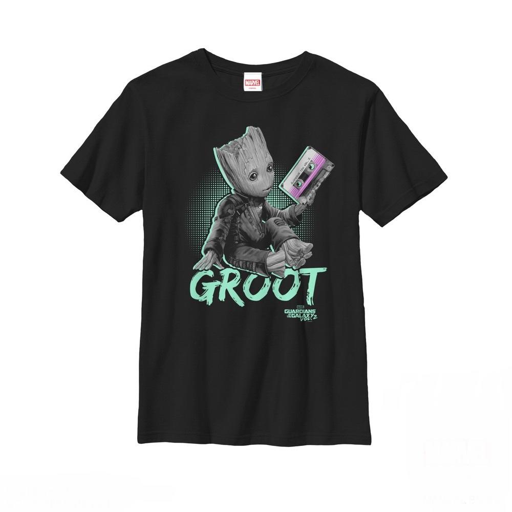 Marvel Boy's Marvel Guardians of the Galaxy Vol. 2 Groot Mix Tape  Graphic T-Shirt