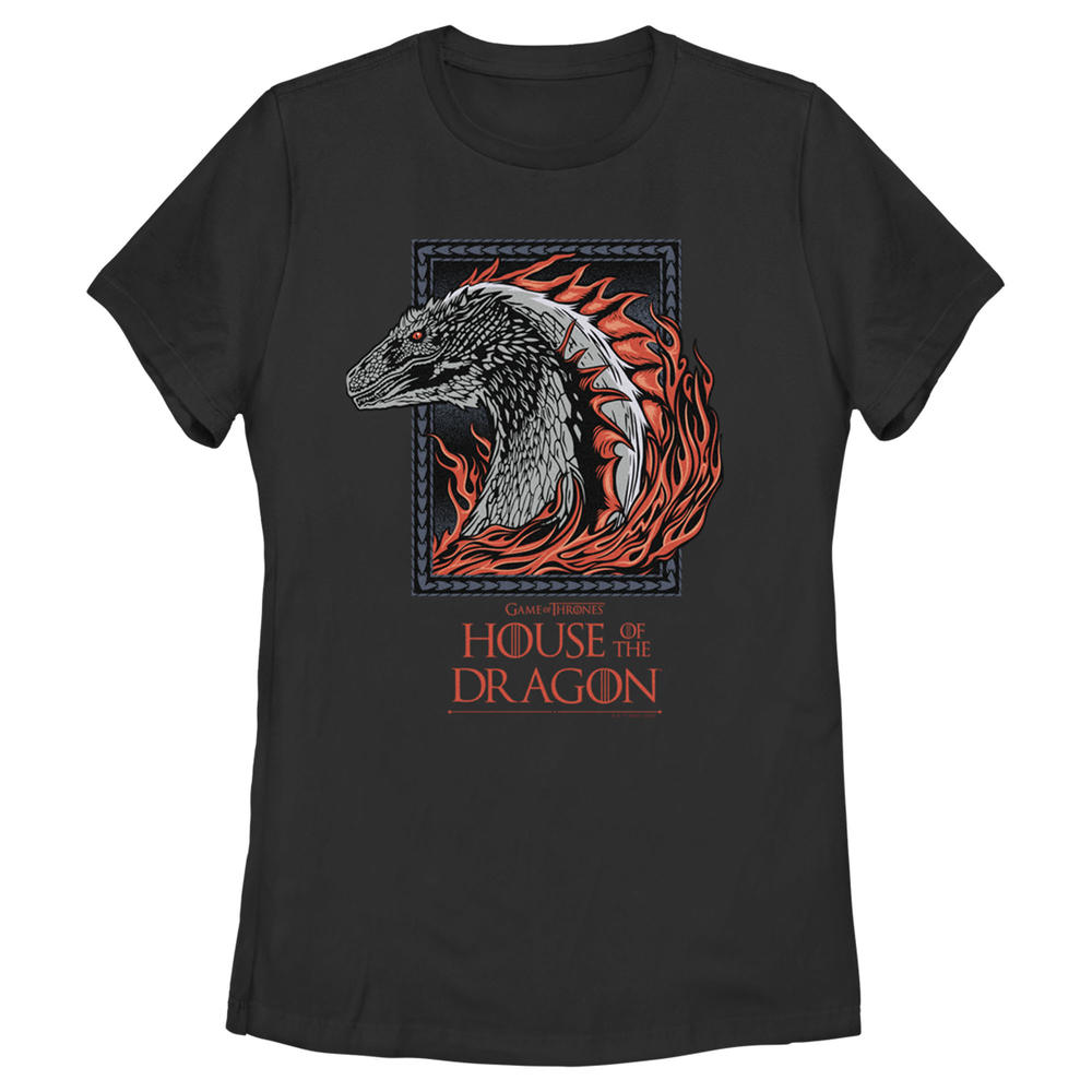 Game of Thrones: House of the Dragon Women's Game of Thrones: House of the Dragon Fire Dragon Portrait  Graphic Tee