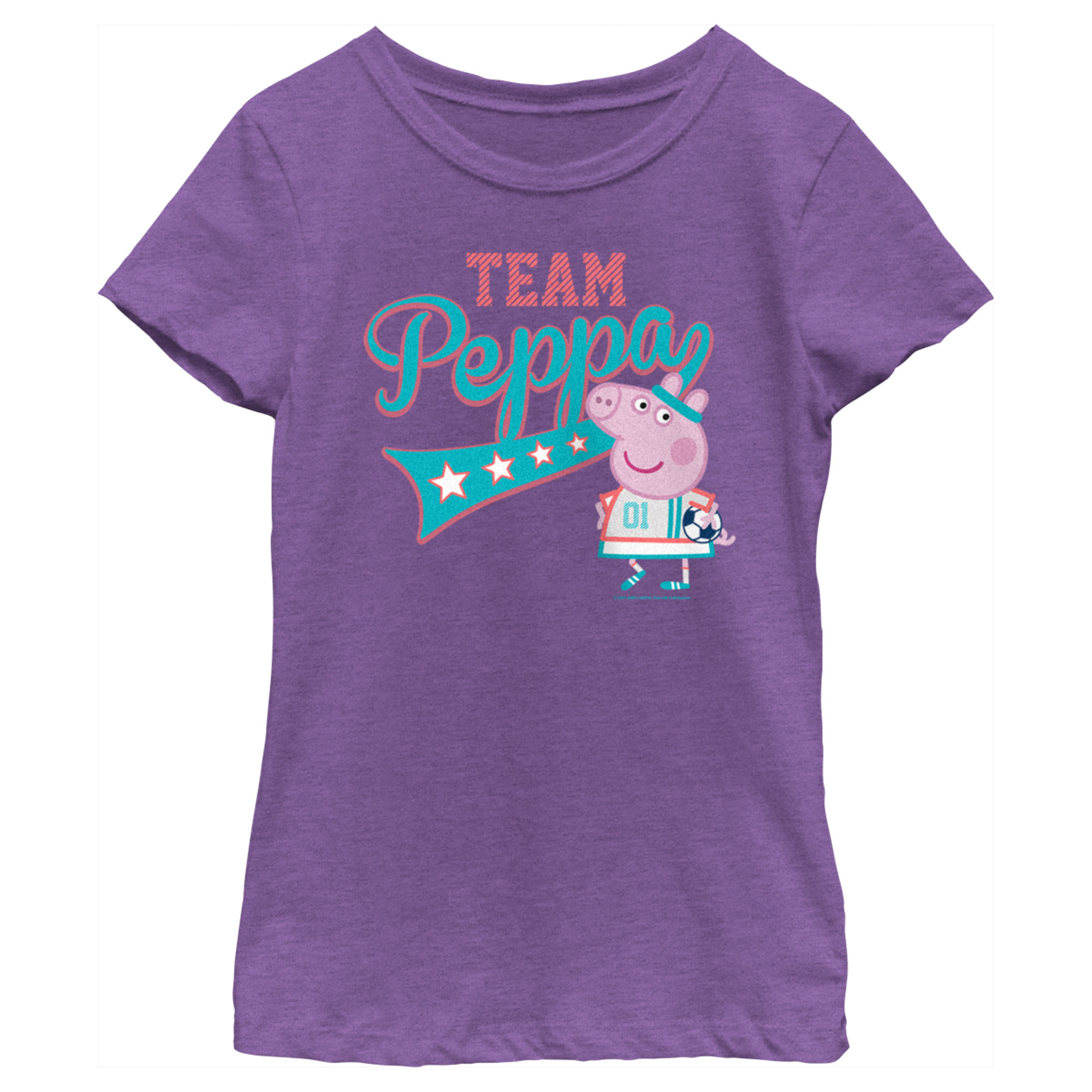 Nickelodeon Girl's Peppa Pig Team Peppa Soccer  Graphic T-Shirt