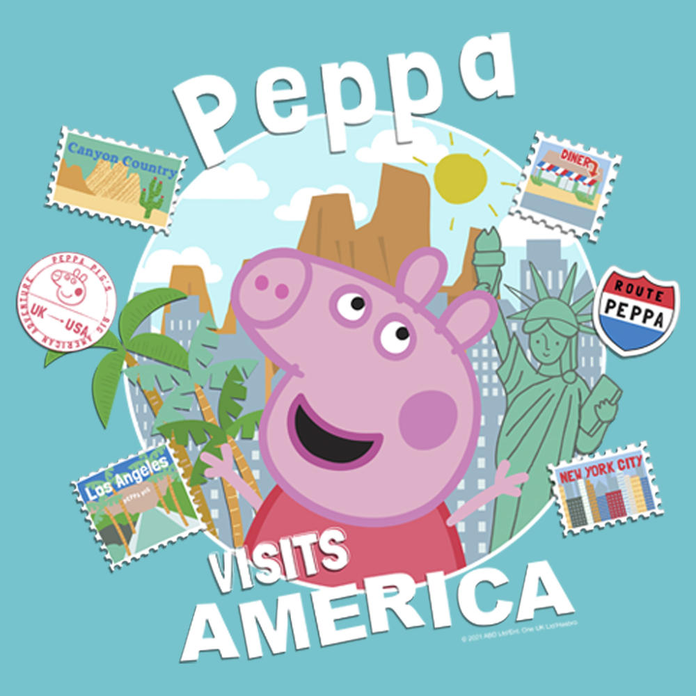 Nickelodeon Girl s Peppa Pig Visits America Graphic Tee nickelodeon-girl-s-peppa-pig-visits-america-graphic-tee