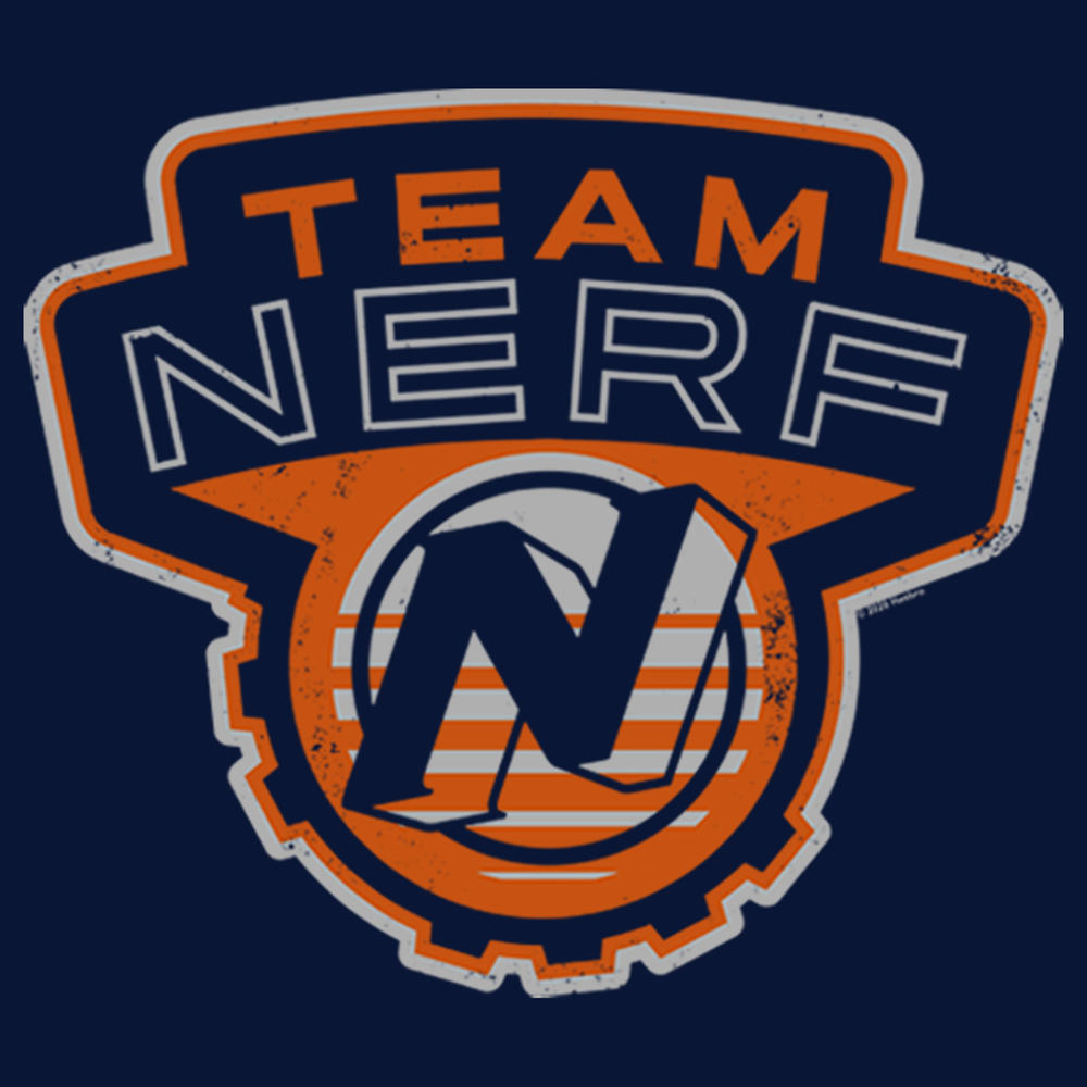 Nerf Boy's Nerf Team Blaster Distressed Badge  Graphic T-Shirt