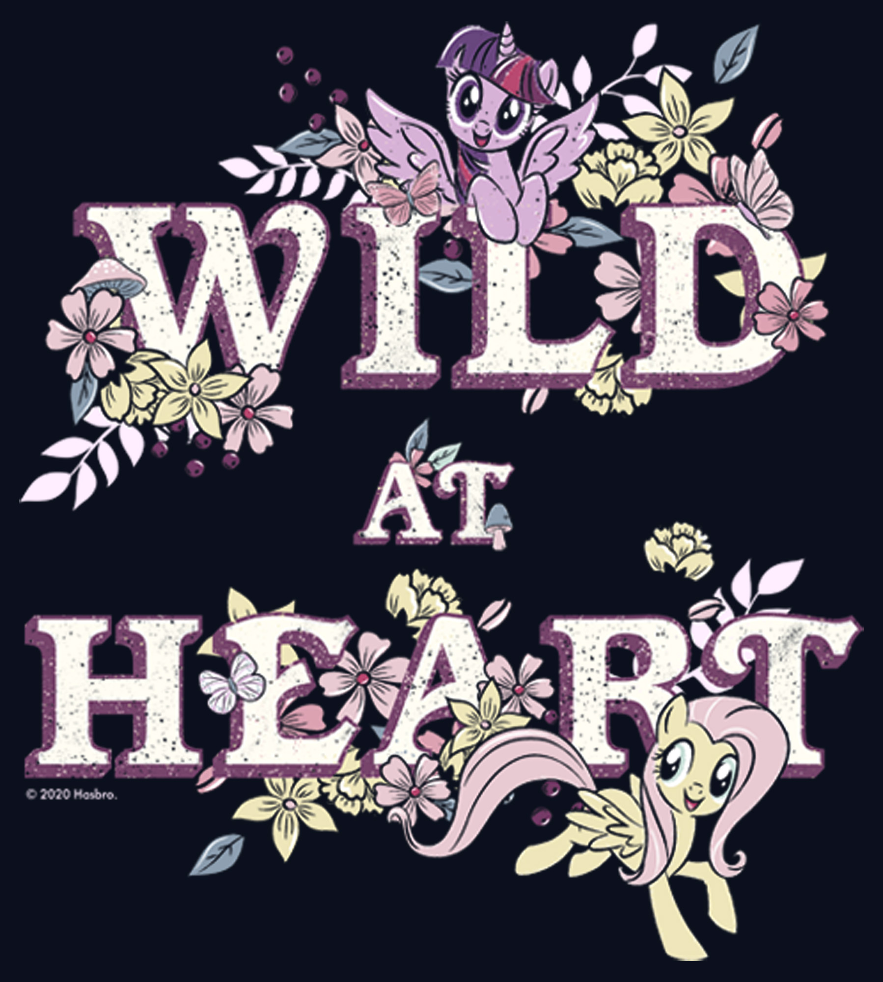 My Little Pony Girl's My Little Pony Ponies Wild at Heart  Graphic T-Shirt