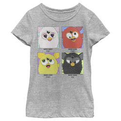 Furby Girl's Furby Furby Feelings Names  Graphic T-Shirt