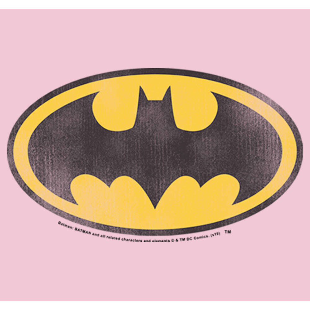 DC Comics Girl's Batman Distressed Bat Logo  Graphic Tee