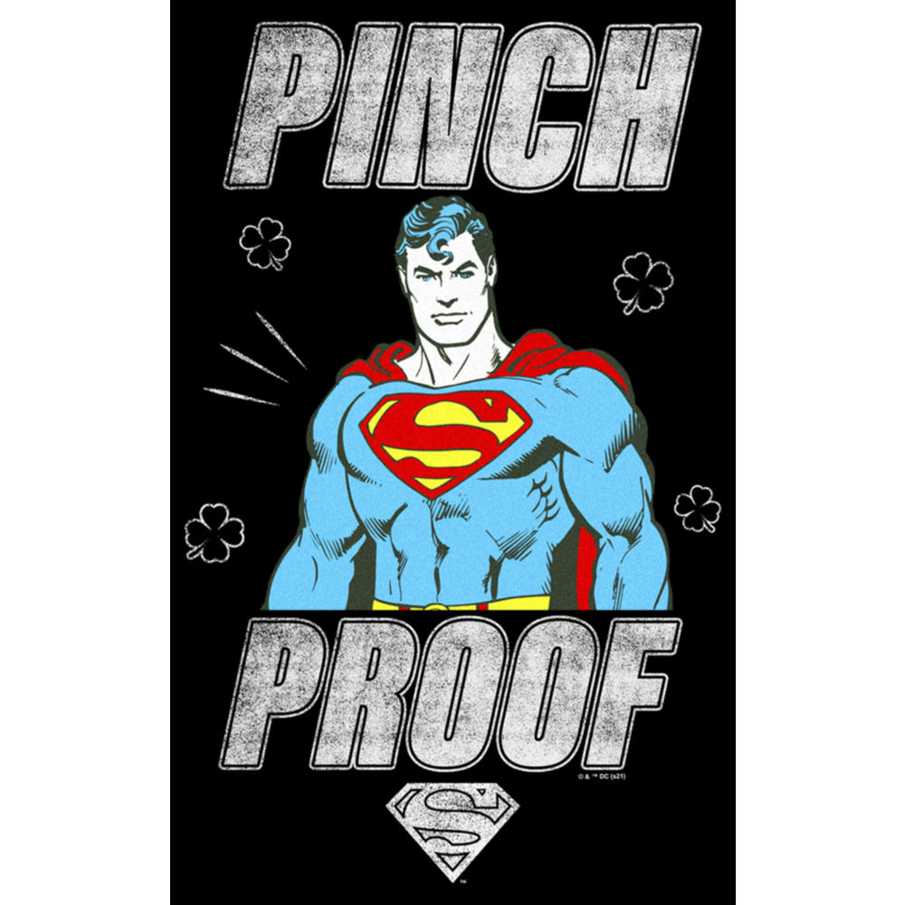 DC Comics Women's Superman St. Patrick's Day Pinch Proof Man of Steel  Graphic T-Shirt