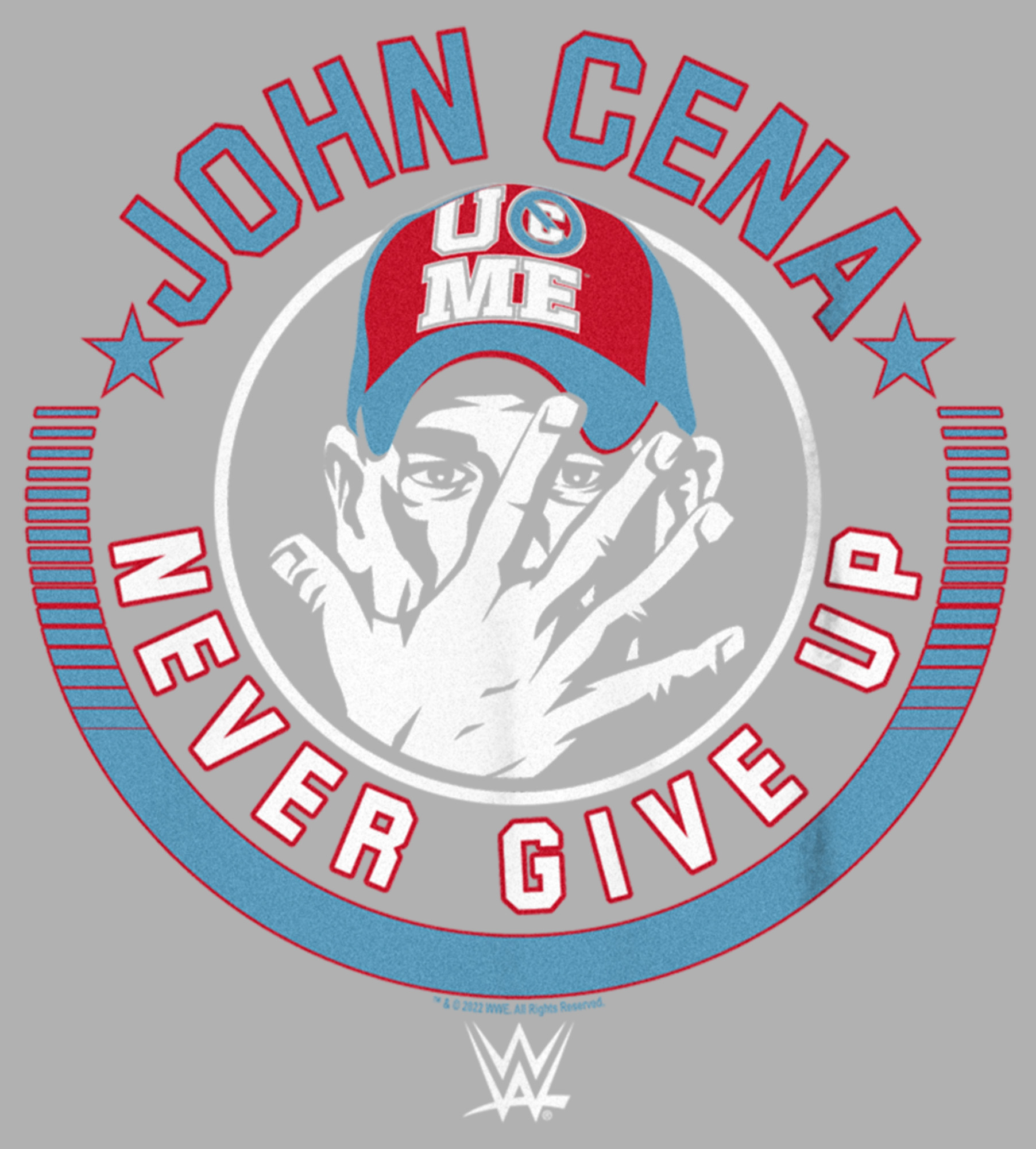 WWE Boy's WWE John Cena Never Give Up Logo  Graphic T-Shirt