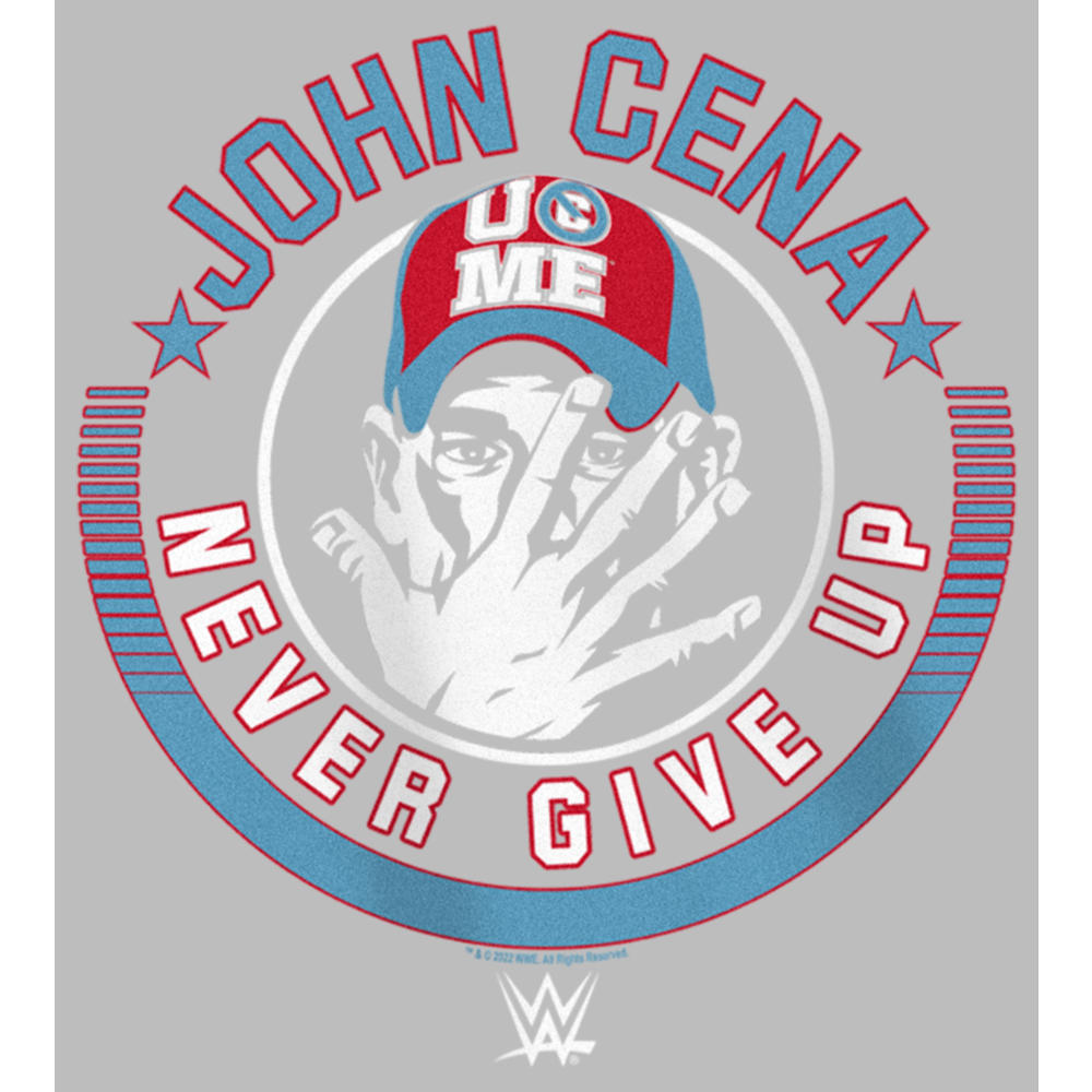 WWE Girl's WWE John Cena Never Give Up Logo  Graphic T-Shirt