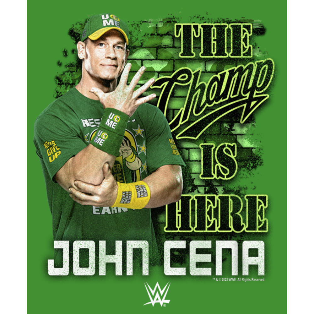 WWE Boy's WWE John Cena The Champ is Here  Graphic T-Shirt