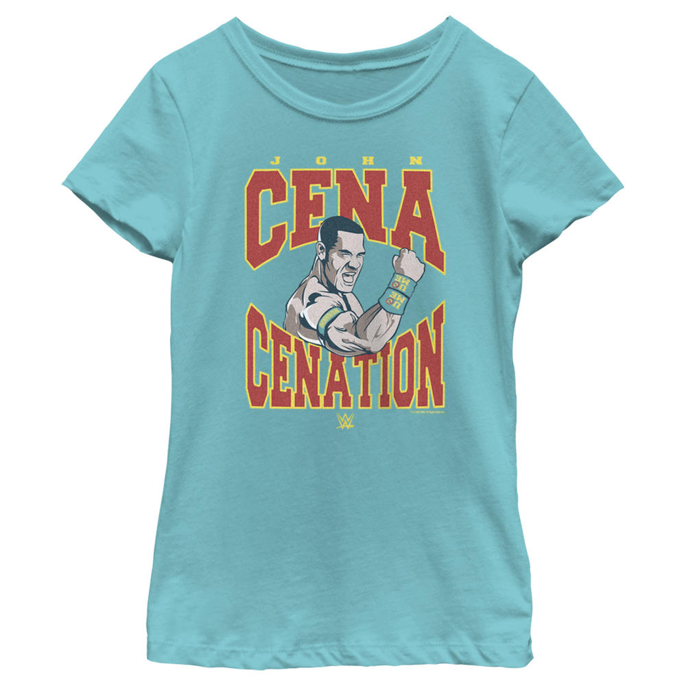 WWE Girl's WWE John Cena Cenation Animated  Graphic T-Shirt