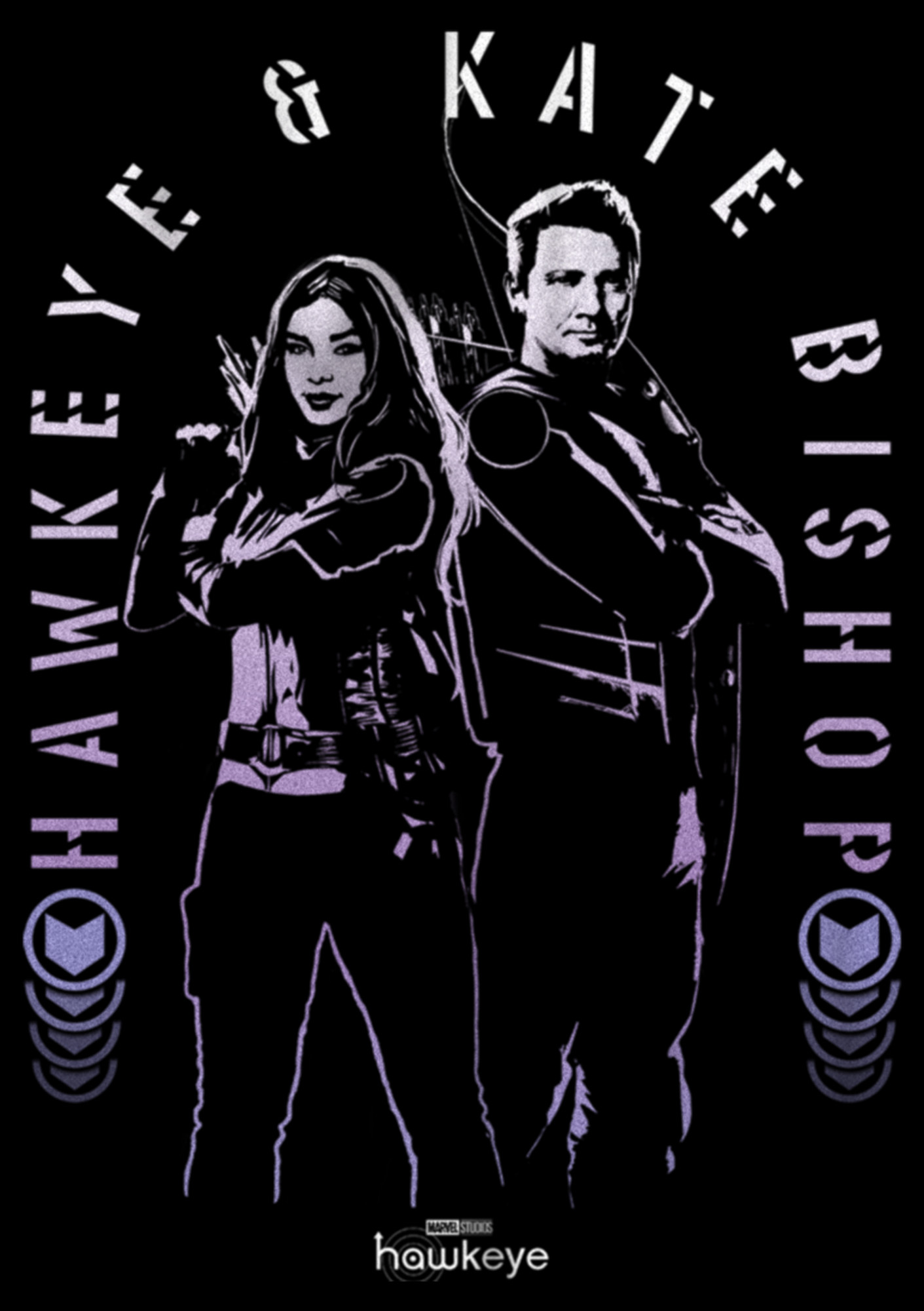 Marvel Women's Marvel Hawkeye Kate Bishop and Hawkeye  Scoop Neck